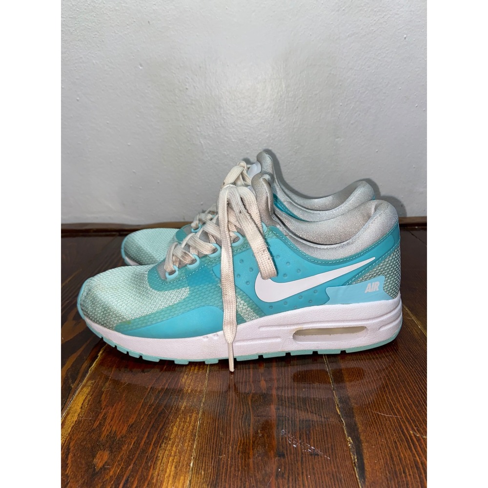 Nike Air Max Zero GS Light Blue Teal White Running Shoes Sneakers 5.5Y Women's 7